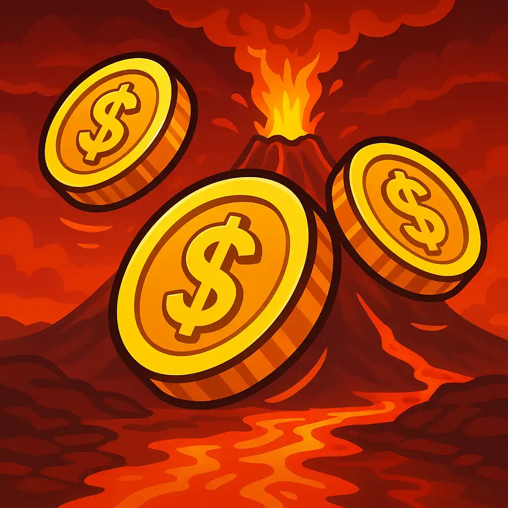 3 Coin Volcanoes slot game artwork